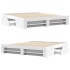 Cama sin colchón blanca 180x200 cm madera de