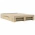Estructura de cama sin colchón madera roble Sonoma 140x190