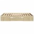Estructura de cama sin colchón madera roble Sonoma 140x190