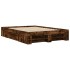 Estructura de cama sin colchón madera roble ahumado 120x190