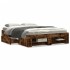 Estructura de cama sin colchón madera roble ahumado 120x190