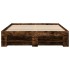 Estructura de cama sin colchón madera roble ahumado 120x190