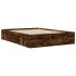 Estructura de cama sin colchón madera roble ahumado 120x190