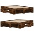 Estructura de cama sin colchón madera roble ahumado 120x190