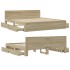Cama con cabecero madera de ingeniería roble Sonoma 180x200