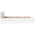 Estructura de cama con cabecero sin colchón blanco 160x200