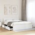 Estructura cama con cabecero madera ingeniería blanco