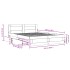 Estructura cama con cabecero madera ingeniería blanco