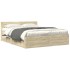 Cama con cabecero madera de ingeniería roble Sonoma 150x200