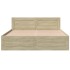 Cama con cabecero madera de ingeniería roble Sonoma 150x200