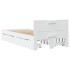Estructura de cama con cabecero sin colchón blanco 90x200