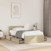 Cama con cabecero madera de ingeniería roble Sonoma 90x190 cm
