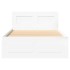 Estructura cama con cabecero madera ingeniería blanca 75x190