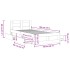 Estructura cama con cabecero madera ingeniería blanca 75x190