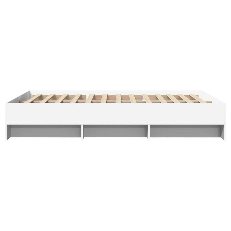 Estructura de cama madera de ingeniería blanca 140x200