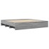 Estructura de cama madera de ingeniería gris Sonoma 200x200