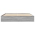 Estructura de cama madera de ingeniería gris Sonoma 200x200
