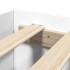 Estructura de cama sin colchón blanca 160x200