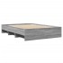 Estructura de cama madera de ingeniería gris Sonoma 140x200