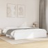 Cama sin colchón blanca 180x200 cm madera de
