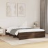 Estructura de cama sin colchón madera marrón roble 160x200