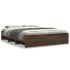 Estructura de cama sin colchón madera marrón roble 160x200