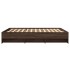 Estructura de cama sin colchón madera marrón roble 160x200