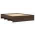 Estructura de cama sin colchón madera marrón roble 160x200