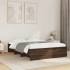 Estructura de cama sin colchón madera marrón roble 120x200
