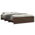 Estructura de cama sin colchón madera marrón roble 120x200