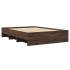 Estructura de cama sin colchón madera marrón roble 120x200