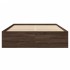 Estructura de cama sin colchón madera marrón roble 120x200