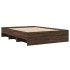 Estructura de cama sin colchón madera marrón roble 120x200