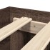 Estructura de cama sin colchón madera marrón roble 120x200
