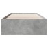 Estructura de cama madera de ingeniería gris hormigón
