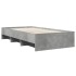 Estructura de cama madera de ingeniería gris hormigón