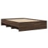 Estructura de cama sin colchón madera marrón roble 140x190