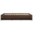 Estructura de cama sin colchón madera marrón roble 140x190