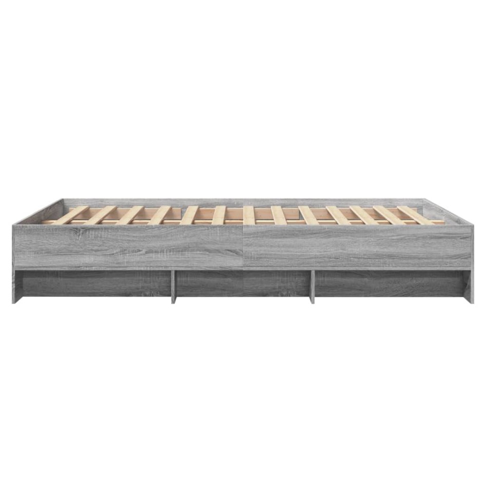 Estructura de cama madera de ingeniería gris Sonoma 120x190