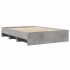 Estructura de cama madera de ingeniería gris hormigón
