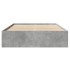 Estructura de cama madera de ingeniería gris hormigón
