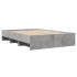 Estructura de cama madera de ingeniería gris hormigón