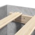 Estructura de cama madera de ingeniería gris hormigón