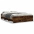 Estructura de cama sin colchón madera roble ahumado 140x190