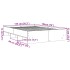 Estructura de cama sin colchón madera roble ahumado 140x190