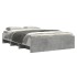 Estructura de cama madera de ingeniería gris hormigón