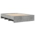 Estructura de cama madera de ingeniería gris hormigón