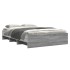Estructura de cama madera de ingeniería gris Sonoma 135x190