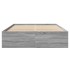 Estructura de cama madera de ingeniería gris Sonoma 135x190