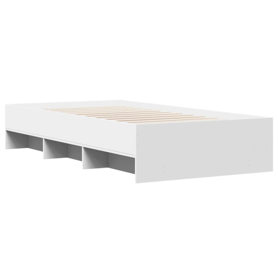 Estructura de cama madera de ingeniería blanca 90x190